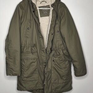 American Eagle Outfitters Olive Green Parka Jacket